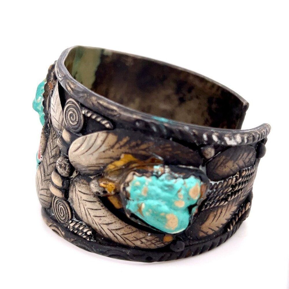 Huge Silver Plated Cuff - image 2